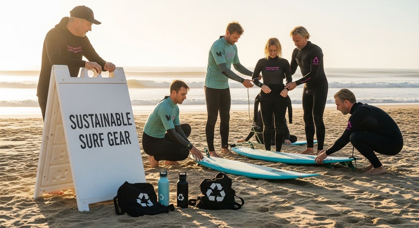 sustainable surf gear beach