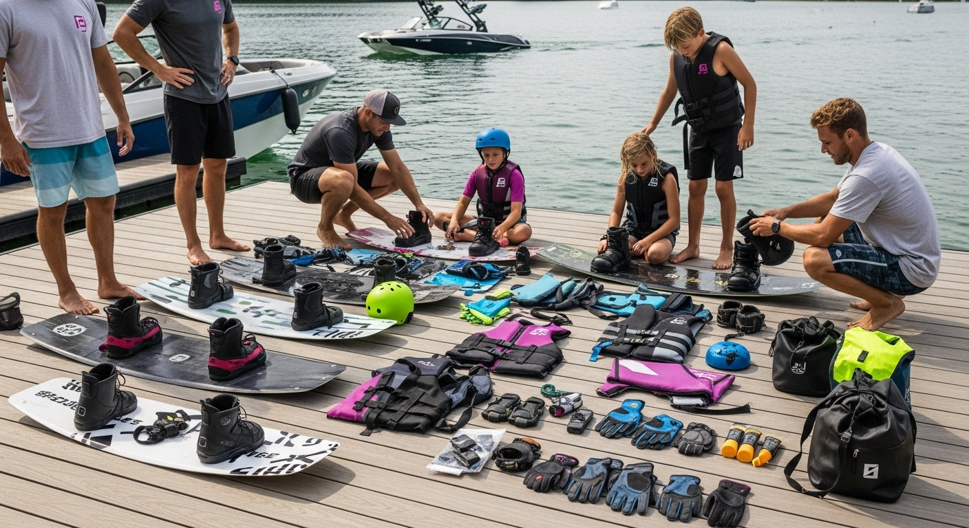 wakeboarding gear, safety checklist, preparation