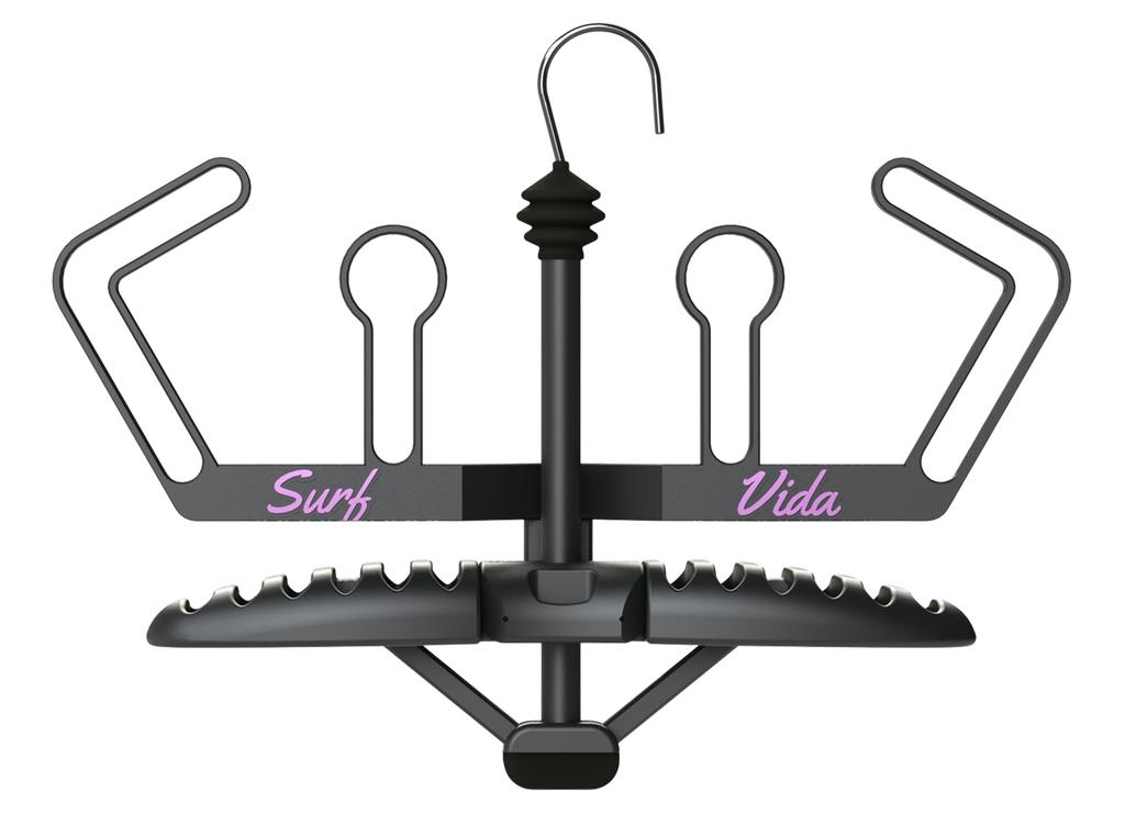 Heavy Duty Wetsuit Hanger + Booties & Gloves Drying Attachment Kit