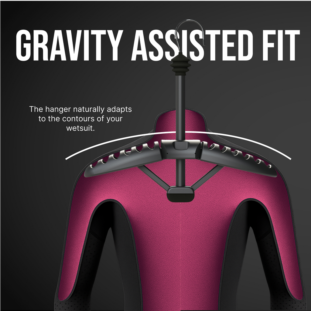 Heavy Duty Wetsuit Hanger + Booties & Gloves Drying Attachment Kit