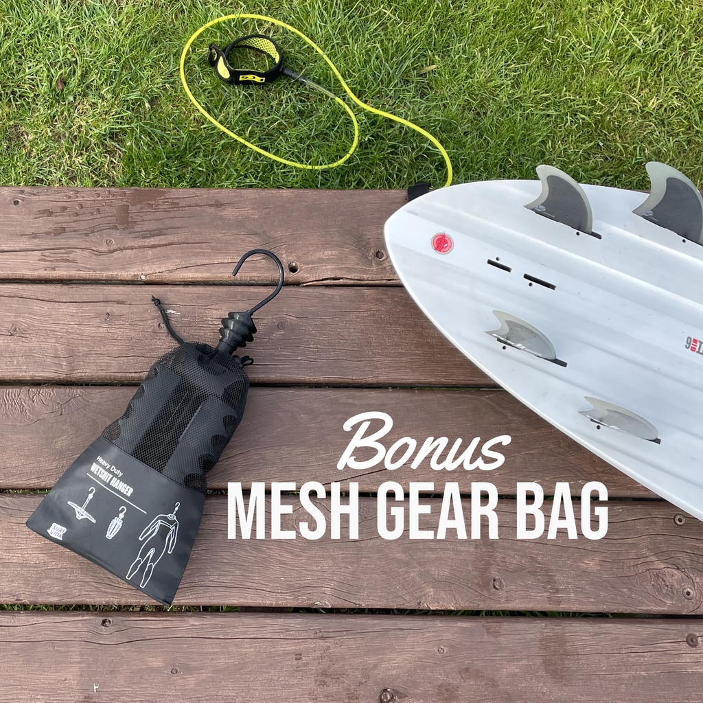 Heavy Duty Wetsuit Hanger + Booties & Gloves Drying Attachment Kit